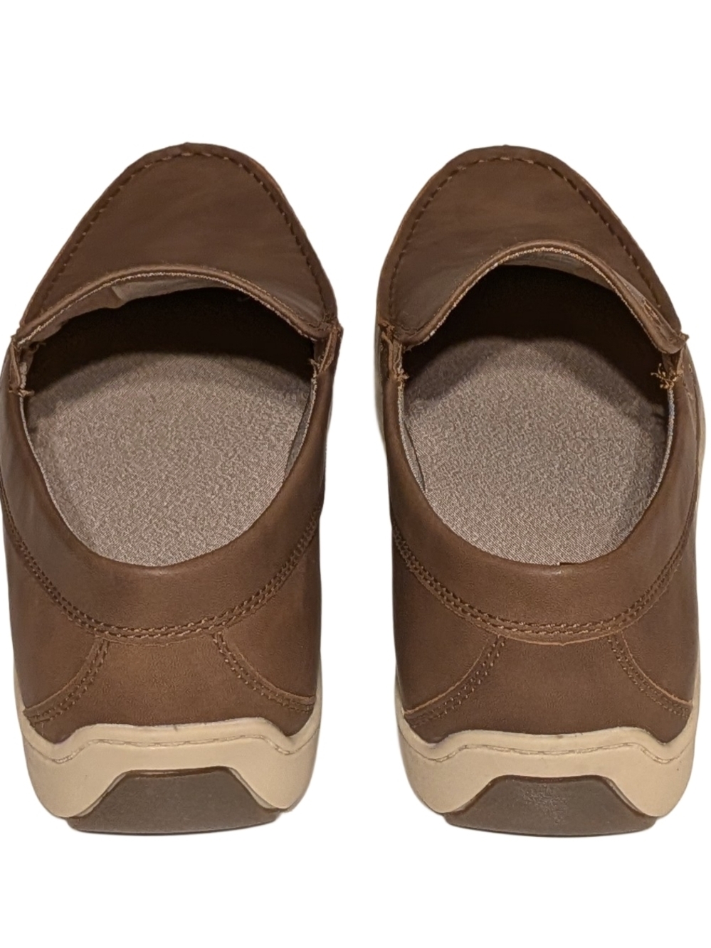 IZOD Seapoint Loafers Mens 10.5 M Tan Slip On Memory Foam Shoes - Picture 2 of 10